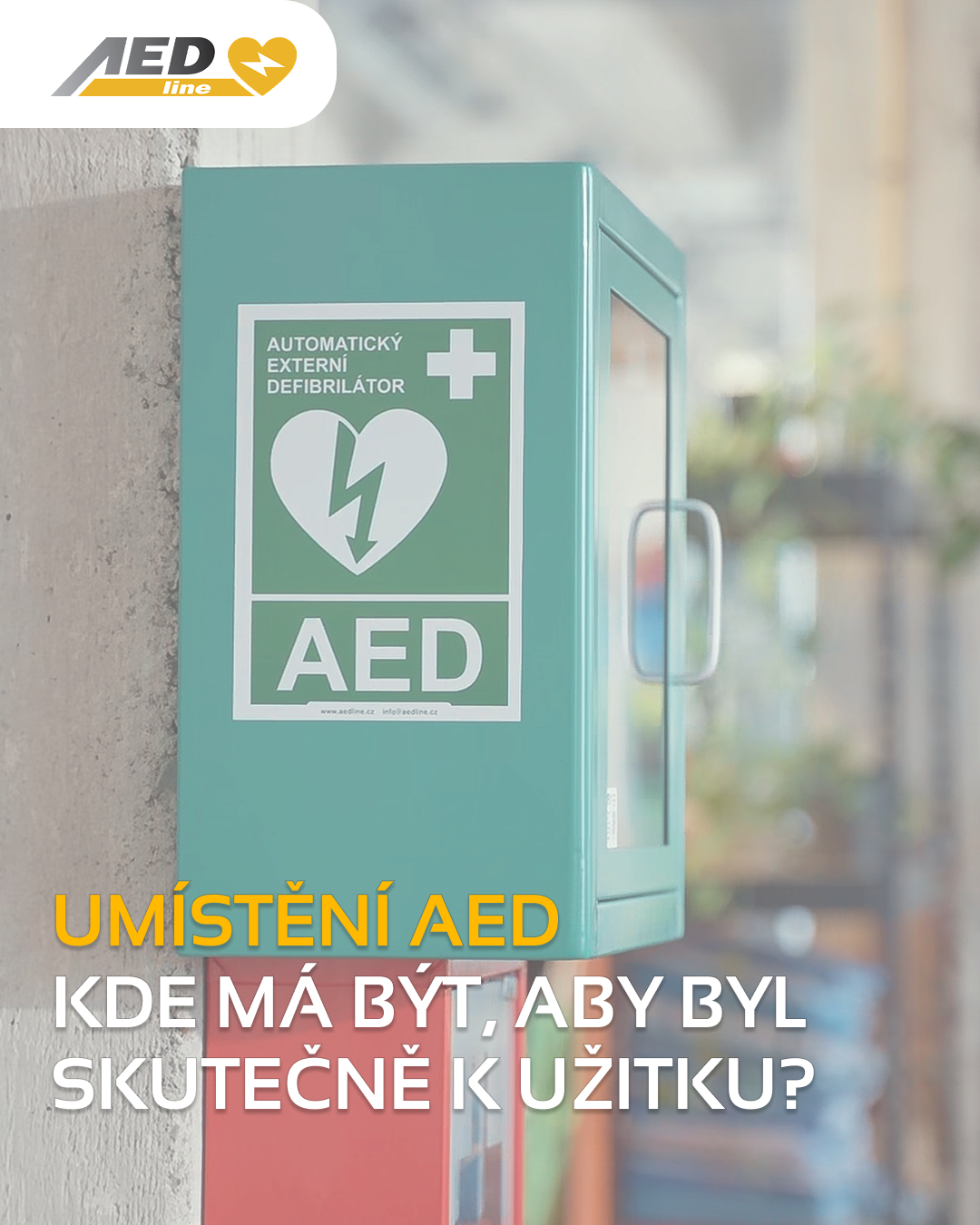 AED má smysl jen tehdy, když se k němu člověk dostane včas.